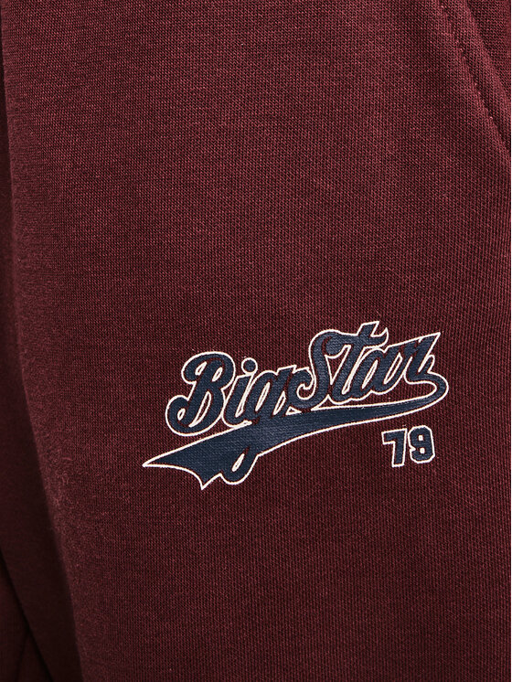 BIG STAR BIG STAR Spodnie dresowe RUBILIAP Bordowy Basic Fit