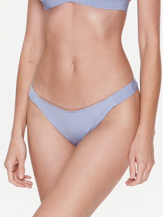 Calvin Klein Swimwear Spodnji Del Bikini KW0KW02034 Modra