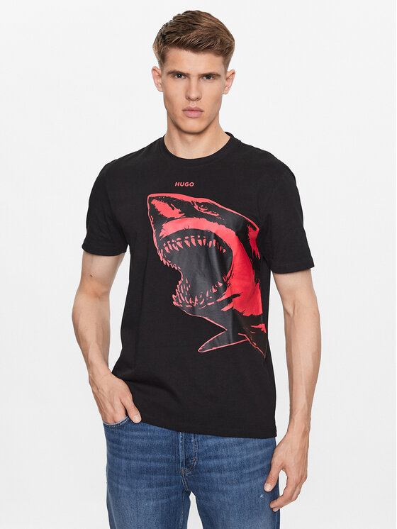 HUGO Hugo T-särk 50493058 Must Regular Fit