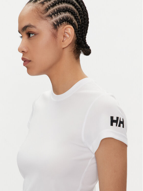 Helly Hansen Helly Hansen Тениска от техническо трико W Hh Tech T-Shirt 48373 Бял Slim Fit