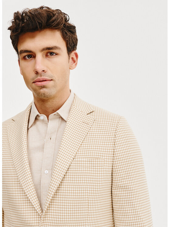 Pako Lorente Pako Lorente Marynarka P25SF-3X-002 Beżowy Slim Fit