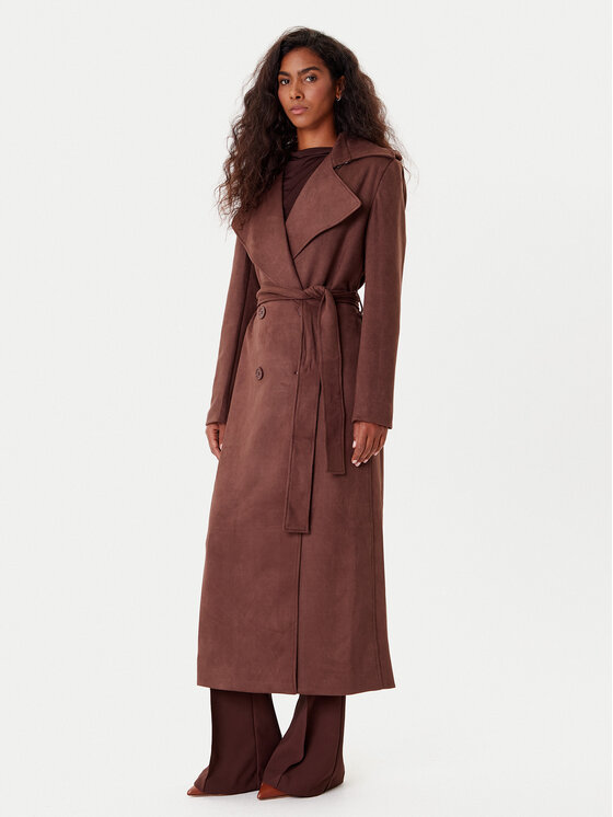 BARDOT BARDOT Trenčkot Kira Vegan Suede 57053JB4 Rjava Regular Fit