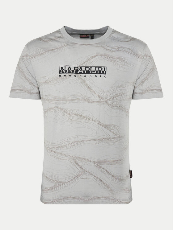 Napapijri Napapijri T-Shirt B-Cellini NP0A4ILS Szary Regular Fit