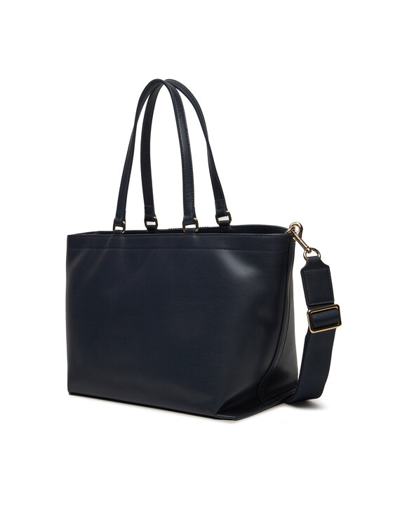 Tommy Hilfiger Tommy Hilfiger Táska Distinct Tote Corp AW0AW16704 Sötétkék