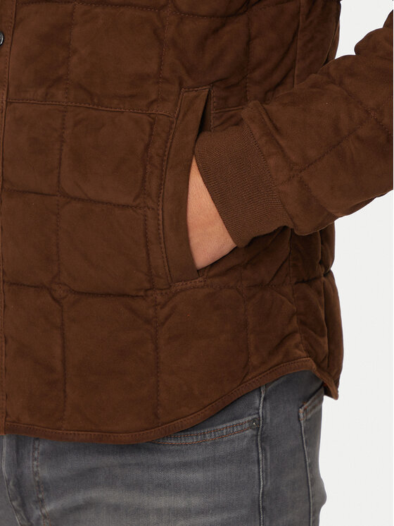 Milestone Milestone Usnjena jakna Alfonso 431629 60520 Rjava Regular Fit