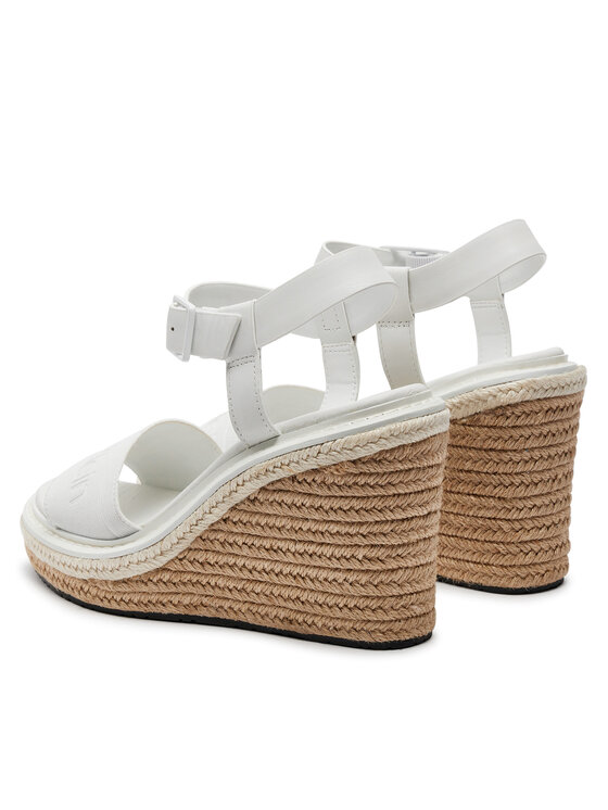 Calvin Klein Calvin Klein Еспадрильї Wedge Sandal 70 He HW0HW02050 Білий