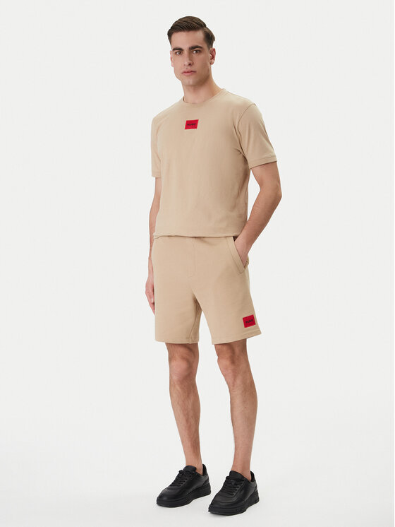 HUGO HUGO Футболка Diragolino212 50447978 Бежевий Regular Fit