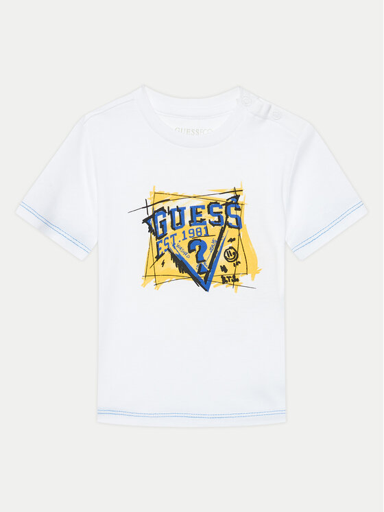 Guess Tričko N4YI00 K8HM4 Biela Regular Fit