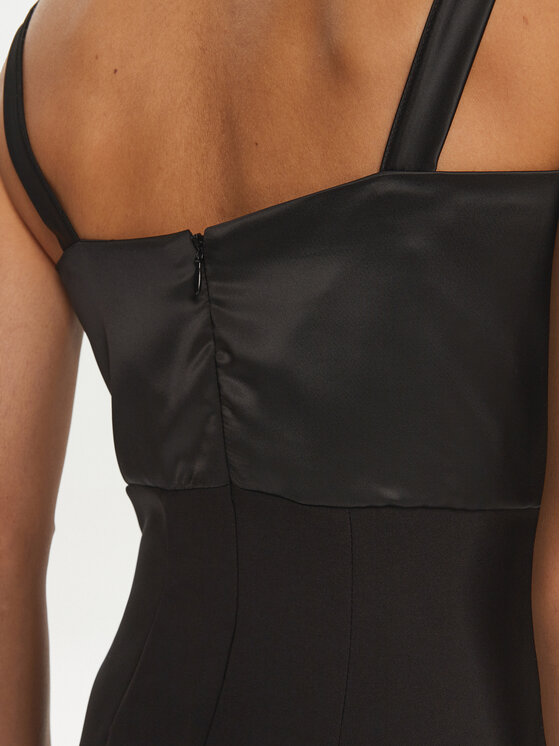 Rinascimento Rinascimento Koktel haljina CFC0019703002 Crna Slim Fit