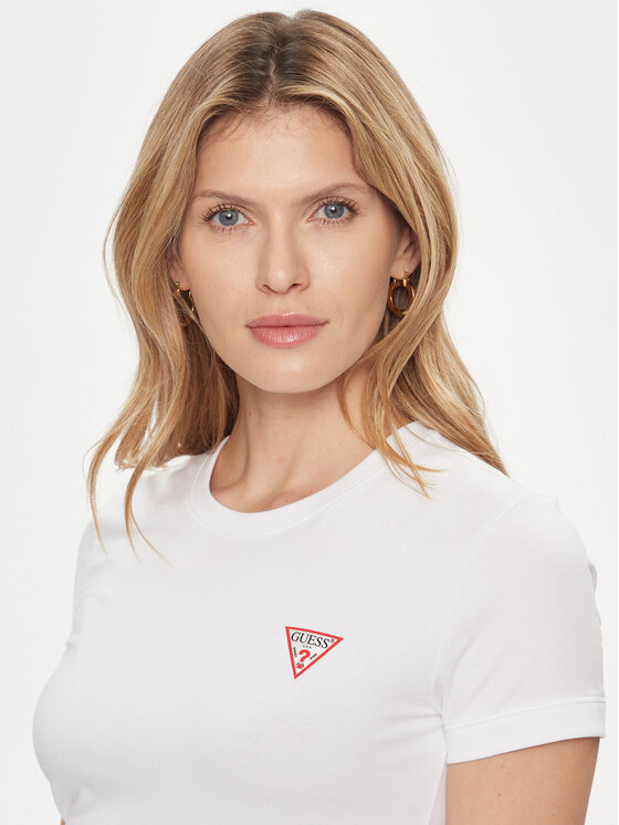 Guess Guess Тишърт W2YI44 J1314 Бял Slim Fit