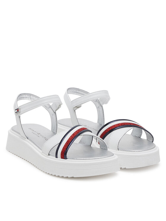 Tommy Hilfiger Tommy Hilfiger Sandały Sandal T4A2-33799-0273 S Biały