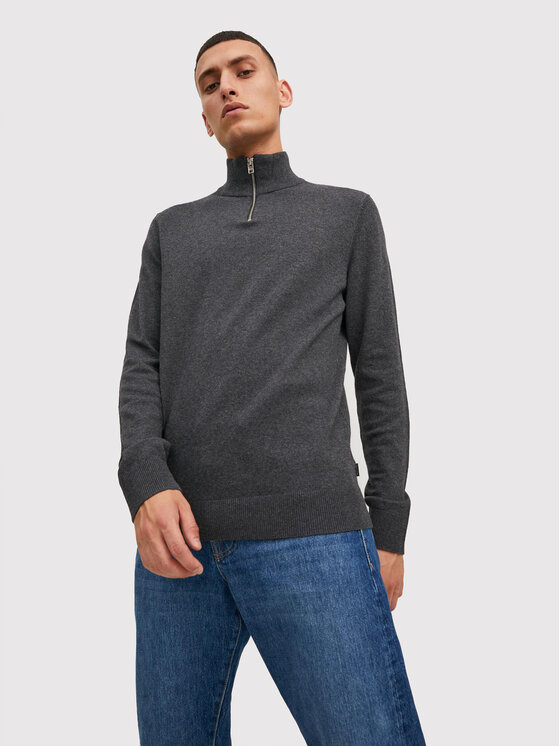Jack&Jones Jack&Jones Džemper Emil 12189339 Siva Regular Fit