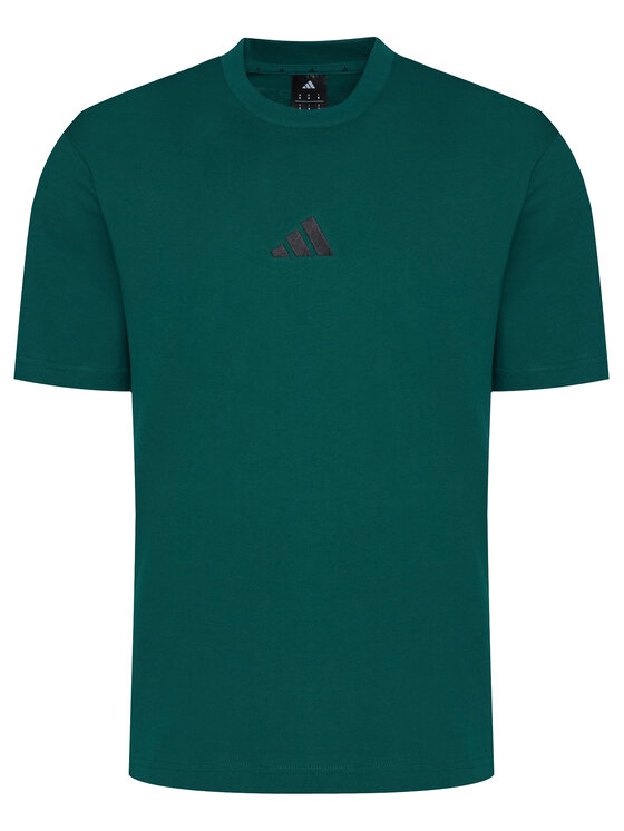 adidas adidas T-Shirt Essentials Small Logo JF1096 Zielony Regular Fit