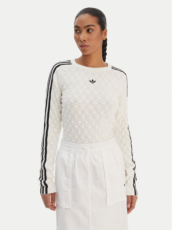 adidas adidas Sveter Solid Spike KS6461 Écru Slim Fit