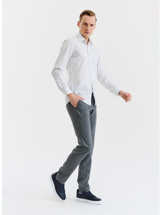 Pako Lorente Pako Lorente Spodnie materiałowe P23SF-WX-004 Szary Slim Fit