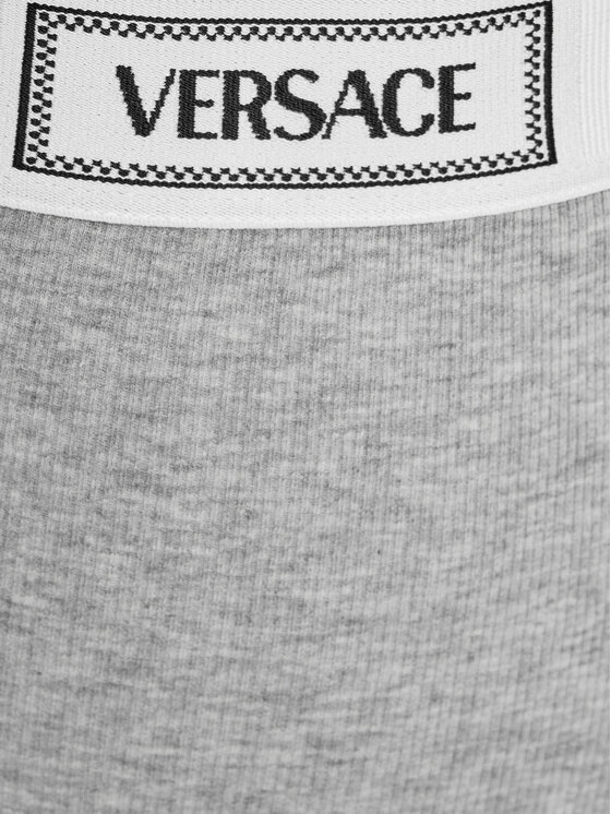 Versace Versace Klasične spodnje hlačke z visokim pasom 1013505 Siva