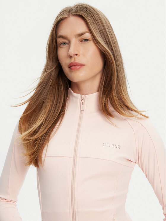 Guess Guess Mikina V5RP17 KCD02 Růžová Regular Fit
