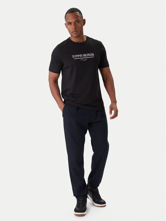 Tommy Hilfiger Tommy Hilfiger Тишърт Brand Love MW0MW40324 Черен Regular Fit