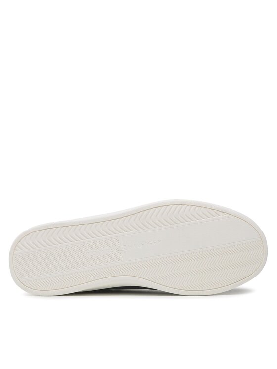 Tommy Hilfiger Tommy Hilfiger Sneakersy Elevated Cupsole Leather Mix FM0FM04358 Granatowy