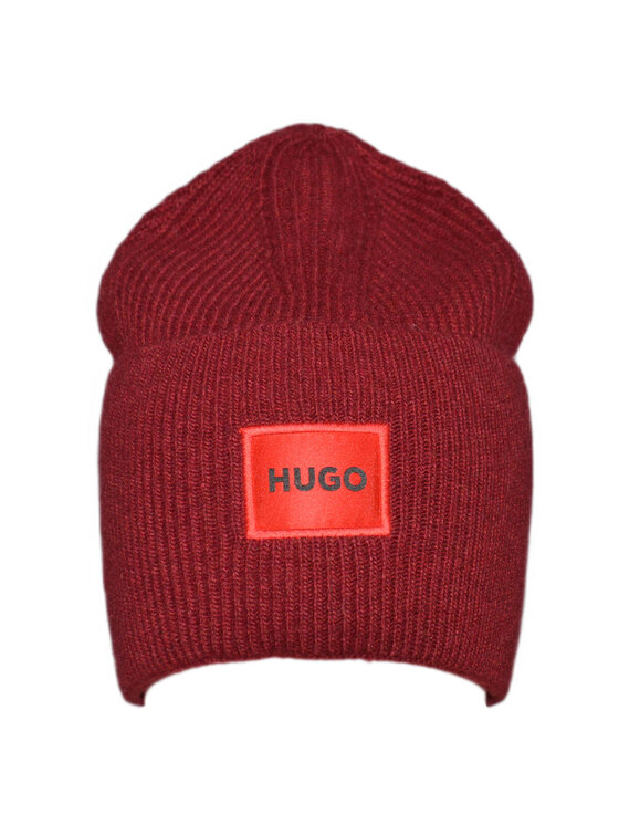 BOSS Boss Czapka Beanie Czerwony