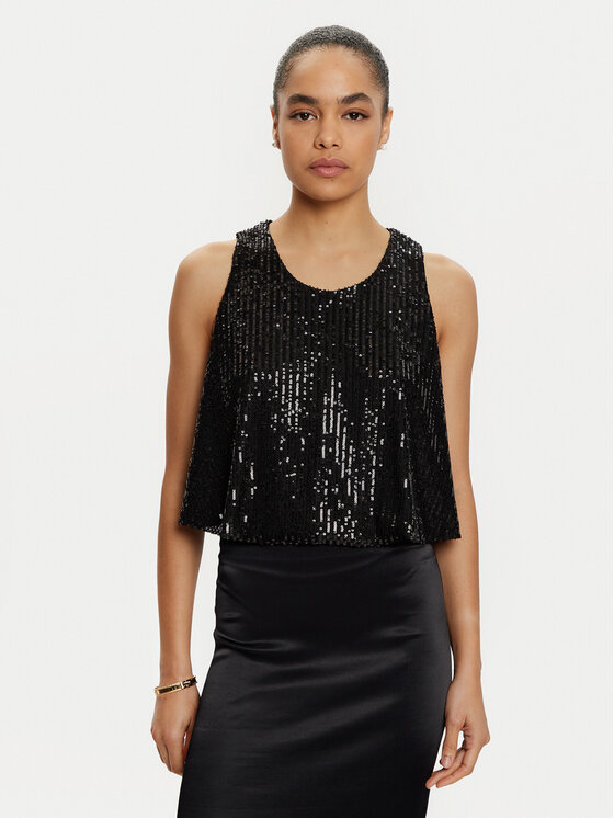 ViCOLO ViCOLO Halenka TS0351 Černá Regular Fit