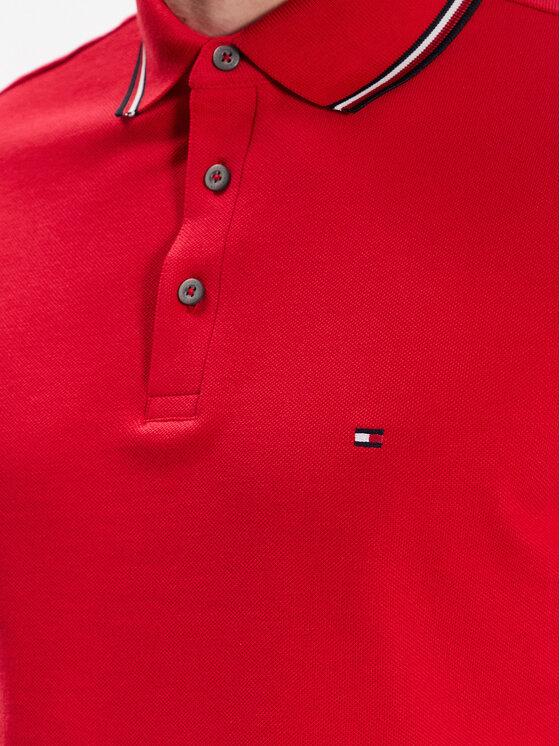 Tommy Hilfiger Tommy Hilfiger Polo 1985 Rwb Tipped MW0MW30750 Czerwony Slim Fit