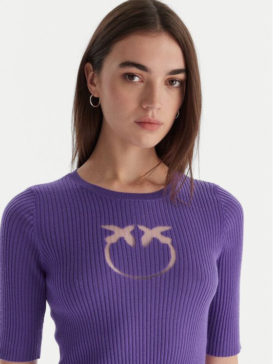 PINKO PINKO Blúzka Tritone Maglia 102017 A18M Fialová Slim Fit