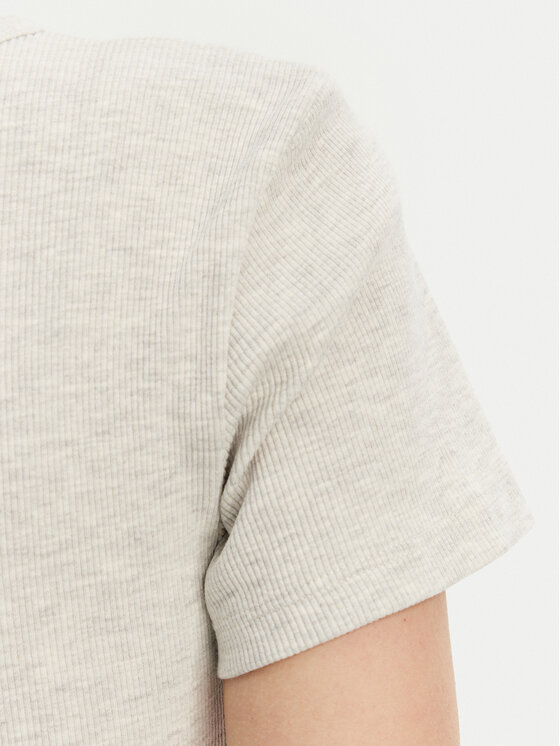 Pieces Pieces Marškinėliai May 17154483 Pilka Slim Fit