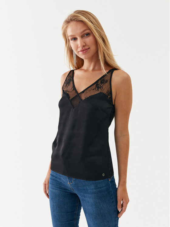 Guess Top W3YH55 WD8G2 Crna Regular Fit