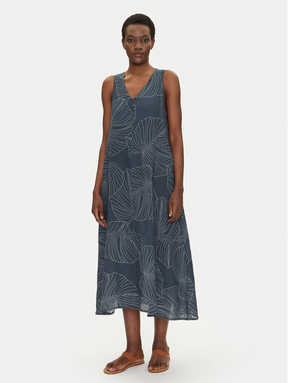 Bomboogie Bomboogie Sommerkleid AW8391TLIS5 Dunkelblau Regular Fit