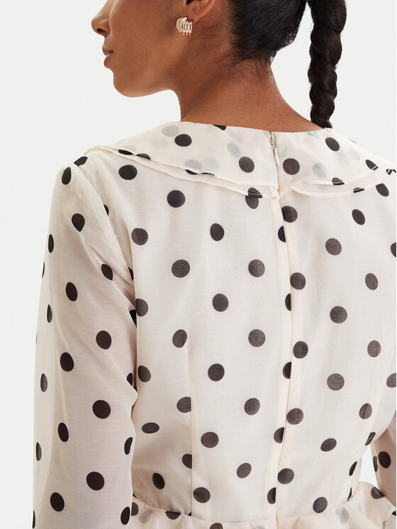 Bardot Bardot Коктейльна сукня Frill Detail 60115DB2 Écru Regular Fit