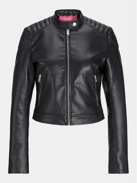 JJXX JJXX Bunda z imitácie kože Ava 12258376 Čierna Slim Fit