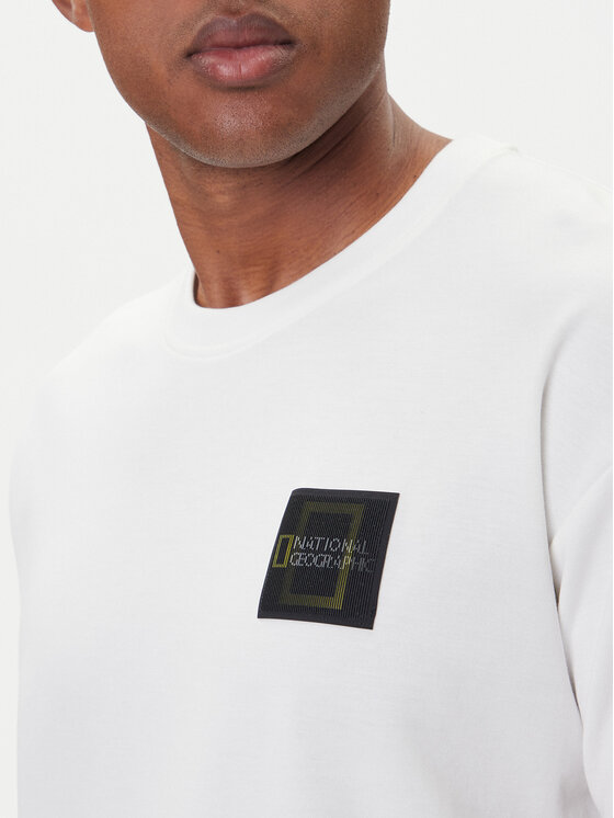 adidas adidas T-Shirt National Geographic Graphic KC5417 Λευκό Regular Fit