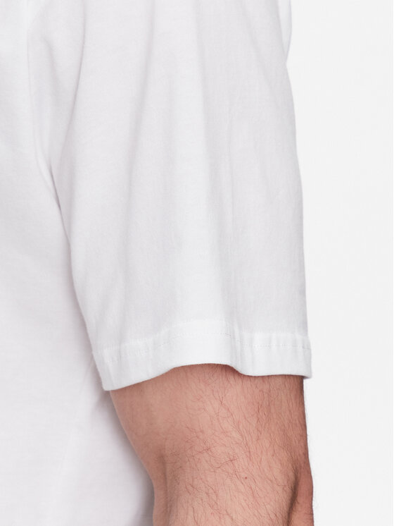 New Balance New Balance T-krekls Essentials Stacked Logo MT31541 Balts Relaxed Fit