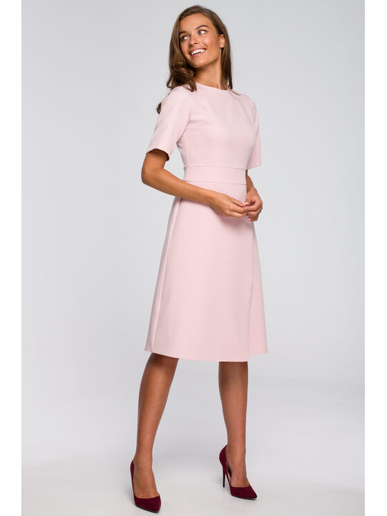 Stylove Stylove Sukienka koktajlowa S240 Różowy Regular Fit