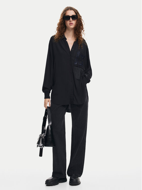 Desigual Desigual Джинси Beneida 24WWDD58 Чорний Straight Fit