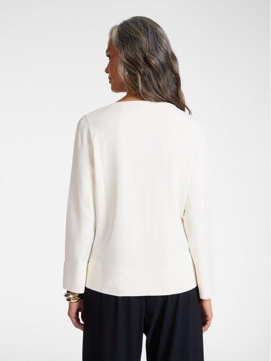 Elena Mirò Elena Mirò Maglione M561Z100751N011 Bianco Regular Fit