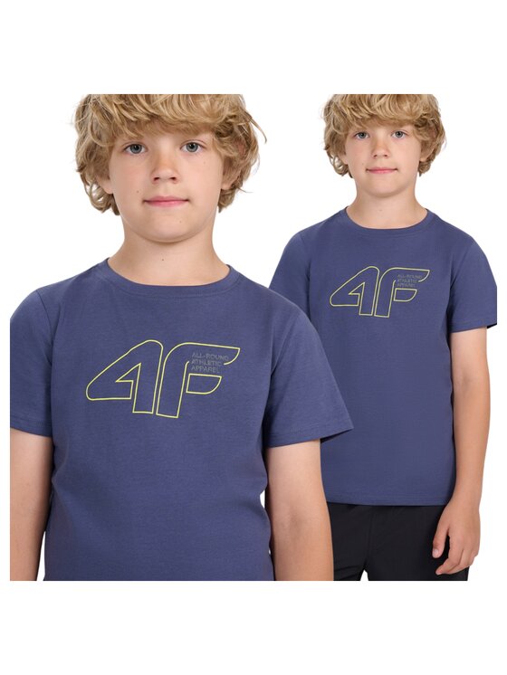4F 4F T-shirt 4FJWAW25TTSHM2417-31S Blu Regular Fit
