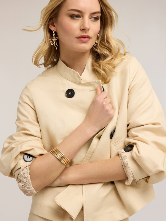 Motivi Motivi Giacca di transizione R064Q001145N011 Crema Over Fit