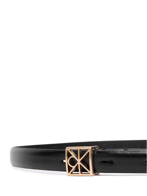 Calvin Klein Calvin Klein Дамски колан Emblem Buckle 15Mm Fixed Smooth LV04F7061G Черен
