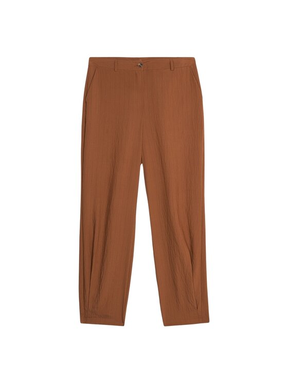 Oltre Oltre Spodnie materiałowe P077R008626N022 Brązowy Regular Fit