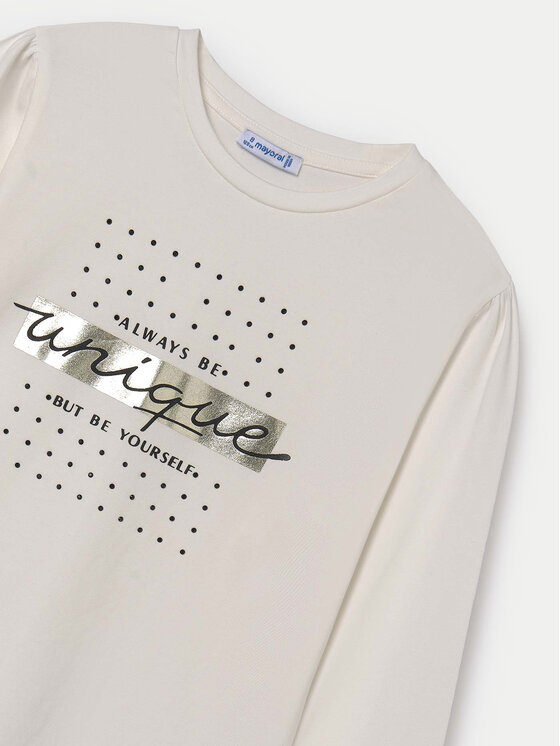 Mayoral Mayoral Bluzka 830 Écru Regular Fit