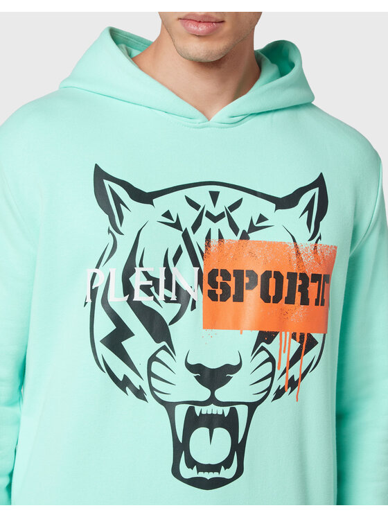 Plein Sport Plein Sport Bluza 14517 Zielony Regular Fit