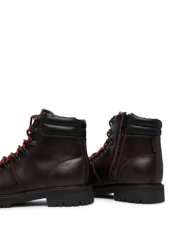 Tommy Hilfiger Tommy Hilfiger Trzewiki Elevated Outdoor Lth Wpm Boot FM0FM05995 Brązowy
