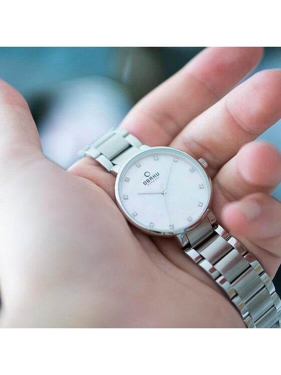 Obaku Obaku Zegarek V189LXCPSC Srebrny