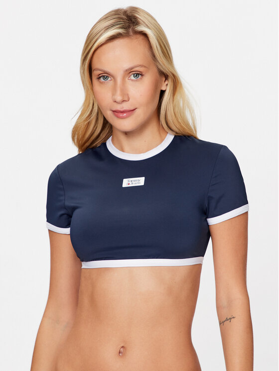 Tommy Jeans Bikini augšdaļa UW0UW04471 Tumši zils