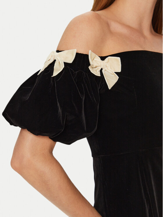 Eleh Eleh Коктейльна сукня E00202 Чорний Regular Fit