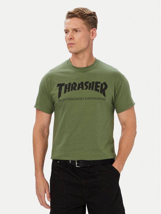 Thrasher Thrasher T-Shirt Skatemag Zelená Regular Fit