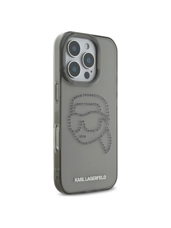 KARL LAGERFELD KARL LAGERFELD Etui na telefon IML Rhinestones Karl Head Czarny
