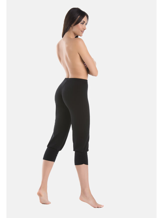 Teyli Teyli Legginsy Comforto 3/4 Czarny Regular Fit